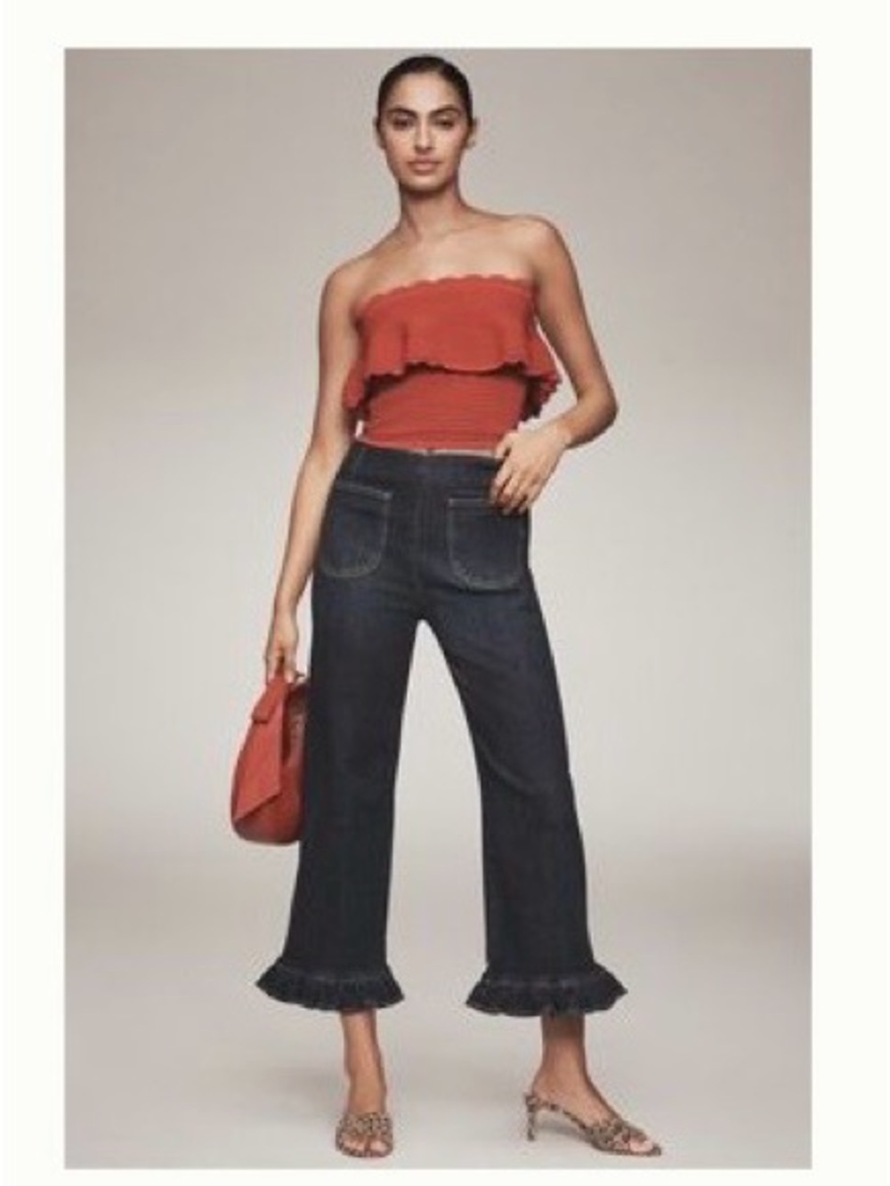 Maeve Collette Ruffle Hem Jeans- NWT